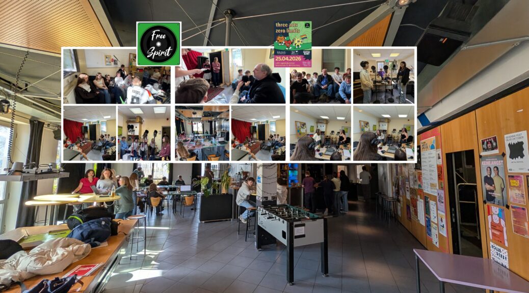 kollage aus bildern mit den jugendfeierlingen im studio, in verschiedenen situationen